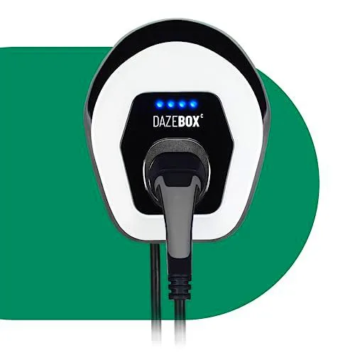 Daze | Dazebox C Estación de Carga Wallbox Modo 3 para EV y PHEV | Cable Tipo 2 Integrado | Conectividad App Daze | (Trifase/hasta 22 kW / 32A)