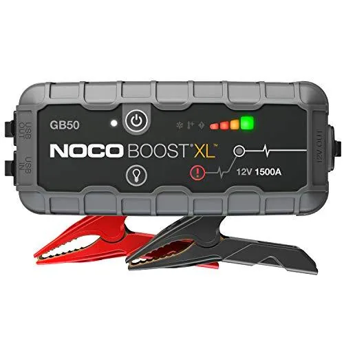 NOCO Boost XL GB50, Paquete de arrancador de batería de Coche de Litio portátil ultraseguro amperios y 12 voltios de NOCO
