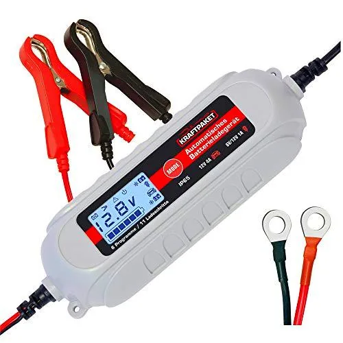 Dino KRAFTPAKET 136312 Cargador (6 V, 12 V, 4 A, con comprobador Carga de Mantenimiento para Coches de Dino KRAFTPAKET