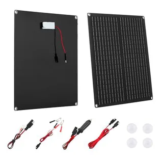 VEVOR Cargador de Batería Solar 30 W, con Células Monocristalinas
