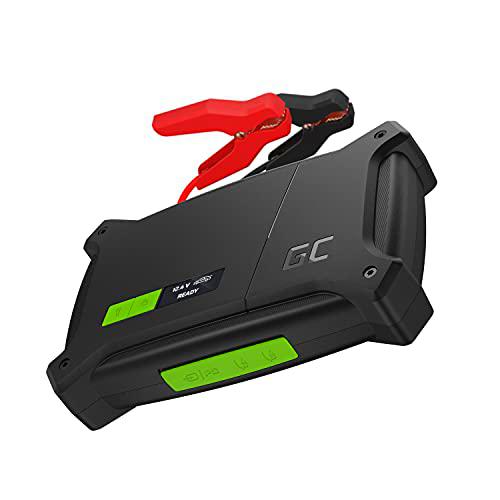 Green Cell® Arrancador de Batería GC PowerBoost | 16000mAh 2000A | para motores 6L diésel 8L gasolina | Arrancador de Coches | Powerbank Jump Starter | Cargador | Cables de Arranque | IP64 | LED