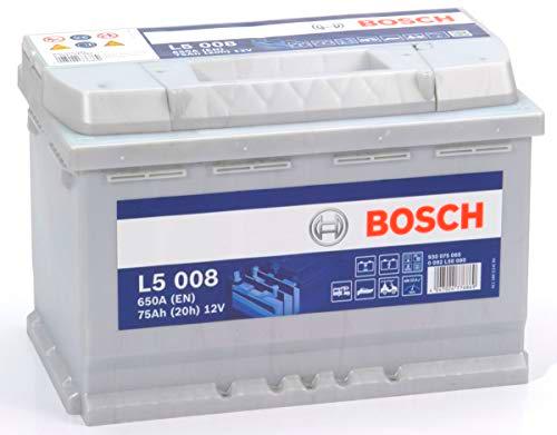 Bosch L5008 Batería de descarga lenta 12V, 75Ah, 650A