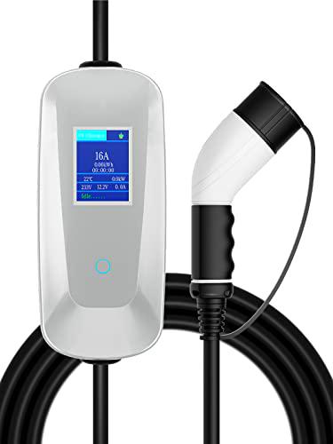 AIMAX Cable de Carga Tipo 2, 3,5 kw, 6,5 m, 16 A, Cargador portátil EV para Coche eléctrico e híbrido