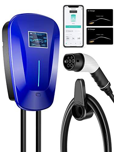AIMAX Tipo 2 EV Estación de Carga 7kW 32A 220V EV Cargador 5m Cable de Carga para Coches Eléctricos e Híbridos Enchufables