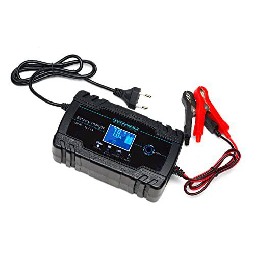 OVERMUST Cargador con Función de Mantenimiento Coche 12V-8A; 24V-4A