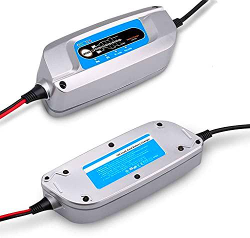 DOBO® Cargador Cargador mantenedor Coche Moto Abrazaderas batería 8 Fases Cables Mantenimiento 12V