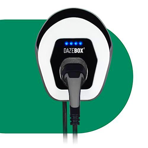 Daze | Dazebox C Estación de Carga Wallbox Modo 3 para EV y PHEV | Cable Tipo 2 Integrado | Conectividad App Daze | (Trifase/hasta 22 kW / 32A)