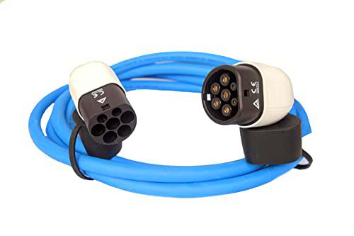 QUICK MEDIA Cable DE Carga Tipo 2 A Tipo 2 para VEHÍCULO ELÉCTRICO