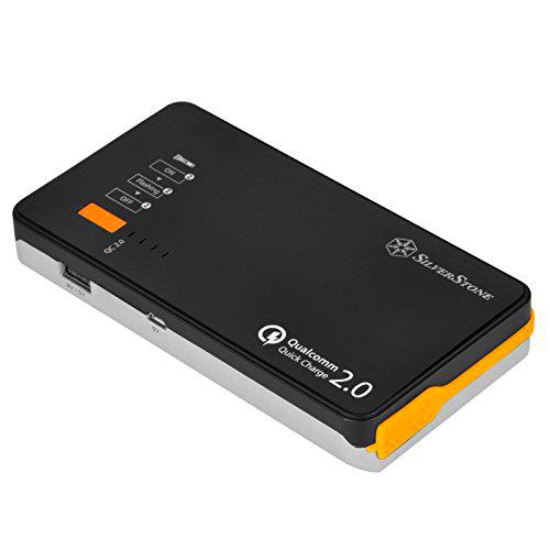 Silverstone SST-PB06BS - Batería de 10,000mAh portátil para arrancar Coche y Carga rápida 2.0