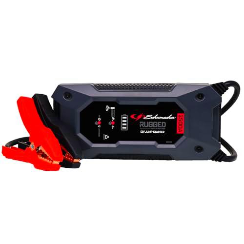 Schumacher Rugged SBX464 Arrancador de Batería de Iones de Litio 2500A 12V para Vehículos 10L de Gasolina/7L de Diésel