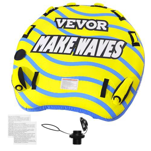 VEVOR Tubo Rimorchiabile per Nautica, Tubo Rimorchiabile Gonfiabile per 1-3 Ciclisti con Pinne Paraurti