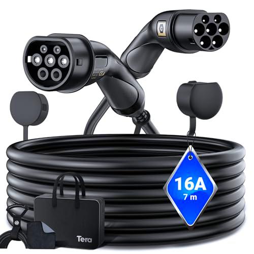 Tera Cable de carga EV tipo 2: 3,6 kW, 16 A, 7 metros