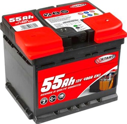 Batería de coche de 55 Ah, 12 V, 480 A, polo positivo derecho, caja L1