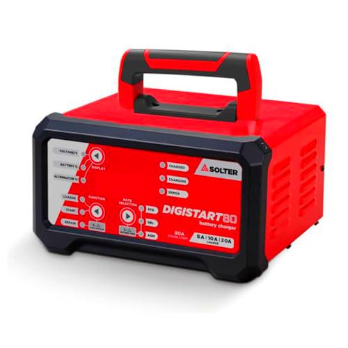 Solter DIGISTART 80 - Cargador y Arrancador Profesional de Baterías 12/24V