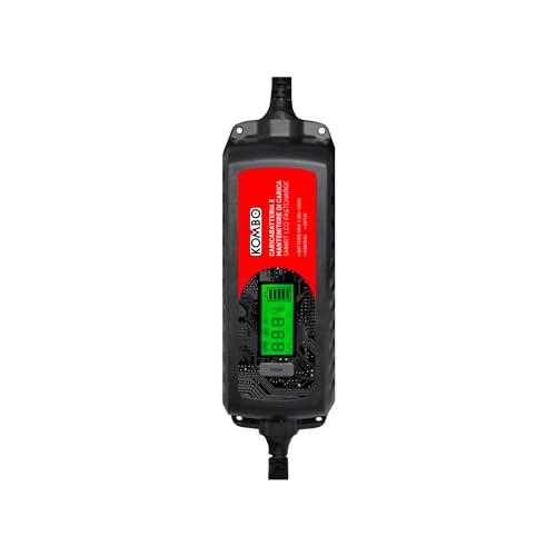 Cargador para baterías de Plomo Ideal para Coche y Moto LCD 3 en 1