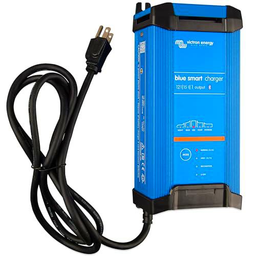 Victron Energy Blue Smart IP22 12 V 15 A 120 Vac, Cargador de batería de Salida única NEMA 5-15, Bluetooth