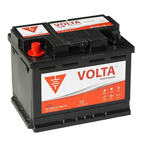 Batería De Coche 60Ah 480A EN Standard +Izq Volta L600I Medidas 242 x 175 x 190 mm con 2 años de Garantía