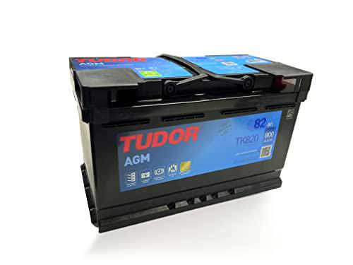 Batería de coche, Tudor, TK820, 80Ah, 800A, AGM, Para vehiculos con sistema Start-Stop
