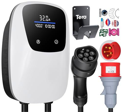 Tera Cargador EV Wallbox con Reserva Tipo 2: 32 A, 22 kW