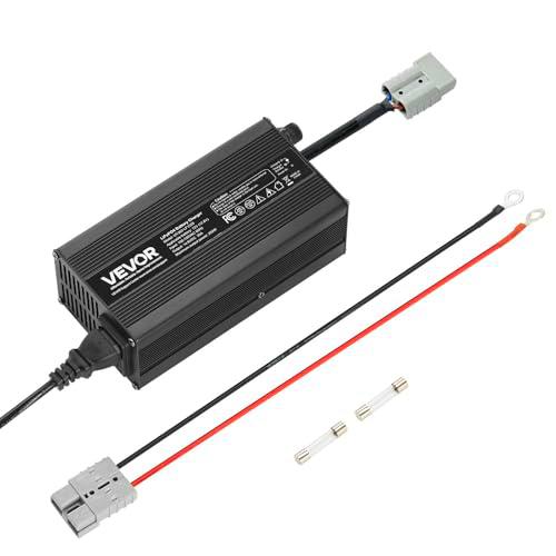 VEVOR Cargador de Batería de Litio 12 V 20 A LiFePO4 CA-CC 14,6 V con Conector Anderson