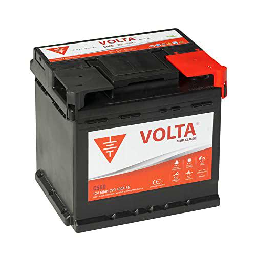 Bateria de Coche Classic 50Ah 400A - Borne +Dcha - Medidas Largo 207 x Ancho 175 x Alto 190 mm con 2 años de Garantía