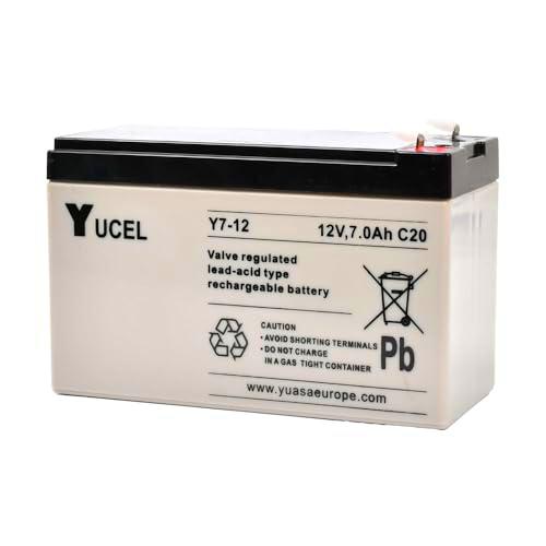 Clulite 12v 7amp/HR SLA Battery Batería, Unisex, Negro