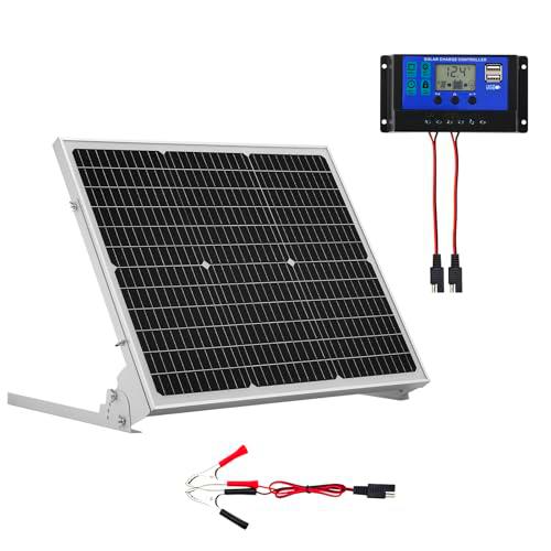 VEVOR Kit de Panel Solar Monocristalino de 12 V y 50 W