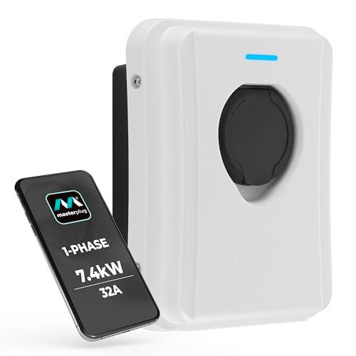 Masterplug Cargador de Pared Inteligente VE para Vehículos Eléctricos e Híbridos Tipo 2