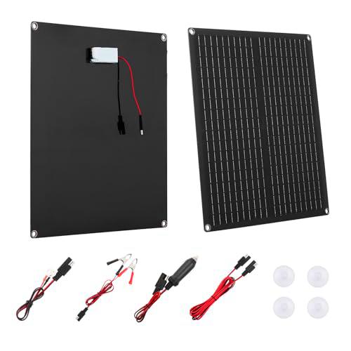 VEVOR Cargador de Batería Solar 30 W, con Células Monocristalinas