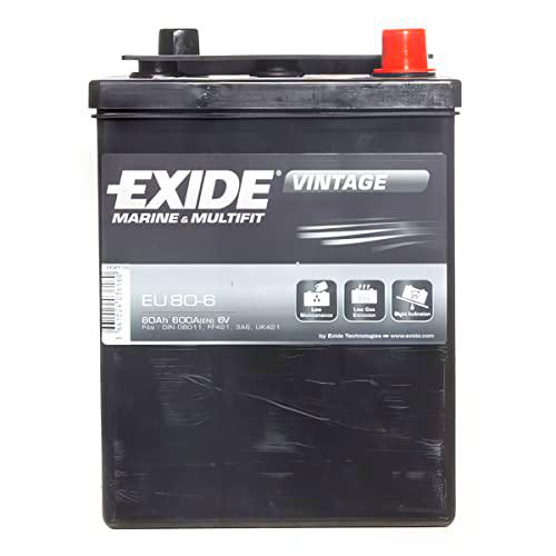 BATERÍA 6V/80AH - 600 CCA - EXIDE VINTAGE EU80-6