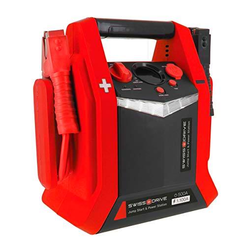 Arrancador de batería para Coches de 1100A con compresor de Aire / inflador Incorporado.