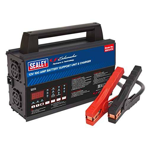 Sealey BSCU170 12V 100 Amp batería Soporte Unidad y Cargador, Multicolor