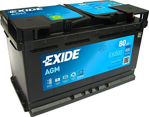 Exide ek800 AGM Batería de Coche Tipo 110/115 (3 años de garantía del Fabricante)