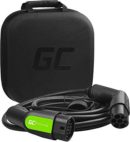 Green Cell® GC Type 2 Cable de Carga EV Vehículo Eléctrico PHEV | 7,2kW | 32A | Tipo 2 a Tipo 2 | 7 Metros | Monofásico | Compatible con I-Pace